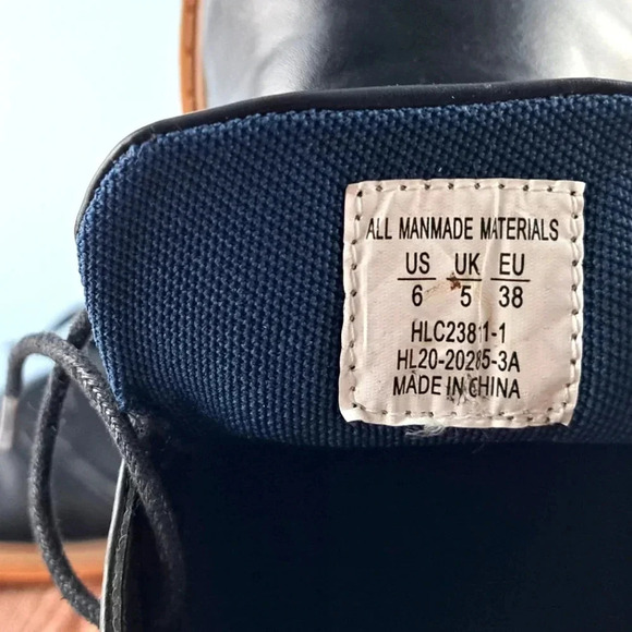 Boy's Oxford Boots, Black, Lace Up, sz 6Y - Picture 9 of 10